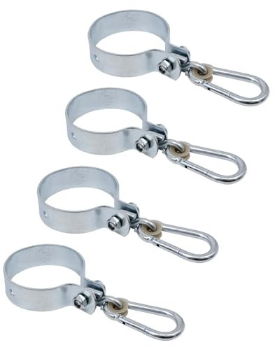 4IQ Group Schaukelschelle Ø100 mm - 4er Set Schaukelschellen - Schaukel Befestigung Balken für Rundholz - Schaukelaufhängung aus verzinktem Stahl