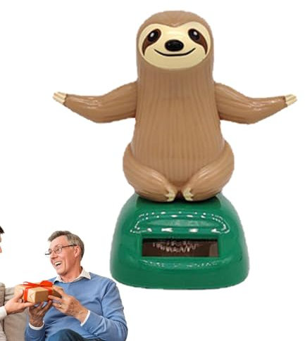 Solar Dashboard Sloth - Sloth Solar , Solar Powered Dashboard Doll Sloth | Abs Car Sloth Animated Bobble Dancer, Shaking Hand Doll Toys Dancing Sloth Figures for Kids, Dashboard, 10x8x5cm