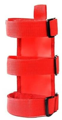 Staffa per estintore, supporto per bagagliaio, per auto, estintore, cintura regolabile, per auto, pratici, accessori di terze parti, per Jeep (rosso)