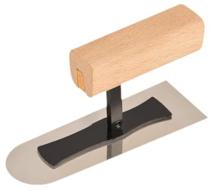 LOVIVER Cazzuola per intonaco, utensile manuale per l'edilizia, robusto, multiuso, con manico in legno, cazzuola per cartongesso, cazzuola per muratura per