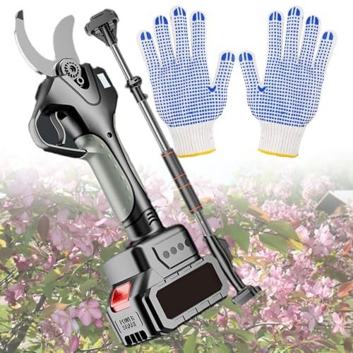 vnmudzeo Tijeras De Podar para áRboles Extensibles con Apertura De 6 Cm, Tijeras De Podar para JardíN InaláMbricas De Φ 40 Mm A BateríA