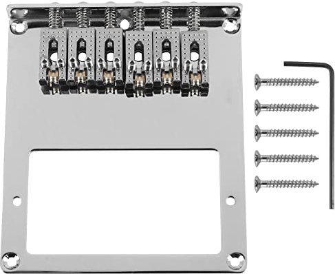 Orolotay 6 Rollen Sattel 6 Saiten Humbucker Gitarren BrüCke für Gitarre (Chrom)
