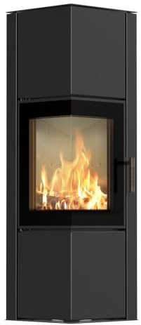 Ildnord Stufa a legna in acciaio 8kW ODYN/M/L/BA1 con chiusura automatica BImSchV Stufe 2, EEK A