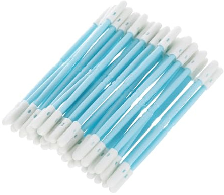 PATIKIL 2.85x0.12 Inch Foam Tip Cleaning Swabs, 100pcs Double Round Cleaning Swabs with Foam Tips for Camera Crafts Electronics Lab, Blue