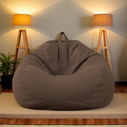 DOSYCOVUR Bean Bag Sofa Cover Only Stretch Velvet Soft Washable Thickened Zipper Beanbags No Filling Adult Gaming Bean Bag Cover for Bedroom Office Living Room Patio,E,70 * 80cm