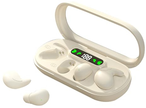 Lot de 2 paires de mini écouteurs pour dormir sans fil - Invisibles - Écouteurs pour petites oreilles - Écouteurs de sommeil Bluetooth - Dormeur latéral - Écouteurs sans fil pour dormir