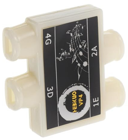 Toyvian Guitar and Ukulele 4-hole White Plastic Pitch Pipe, Professional Acoustic String Instrument Tone Tool for Violin Mandolin Banjo Bass, Suitable for Music Practice and Performance