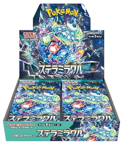 Pokémon TCG Stellar Miracle Booster Box | 30 japanska Stellar Crown boosterpaket | japanska Pokémon-paket | Japanska Pokémon-kort | Scarlet och lila serien