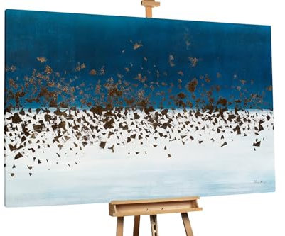 KunstLoft Ölgemälde 'Heavenly Ascension' 180x120cm | Original Handgemalte Gemälde | Modern | Blau | Leinwand-Bild Ölgemälde einteilig groß | Modernes Kunst Ölbild