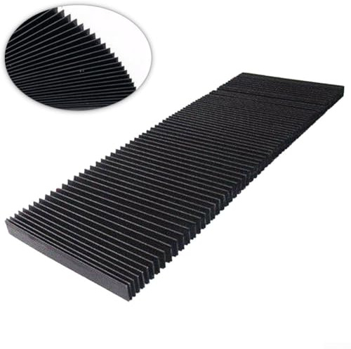 Flexible Protective Cover for CNC Milling Machine Flat Accordion Bellows Dust Shield with Smooth Texture 1 5m Stretch Length (190mm)