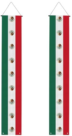 JKDGOJ Drapeau du Mexique à suspendre au mur, pour remise de diplôme, porche, convient pour l'intérieur et l'extérieur 30,5 x 200,3 m