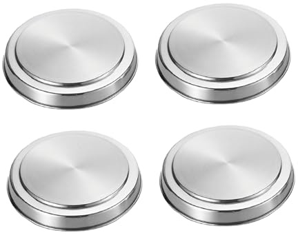 UTHCLO 4 pièces Couvercles Rond Acier Inoxydable pour Plaques de Cuisson Protection Facile à Nettoyer Accessoires de Cuisine pour Cuisinière Électrique et Gaz