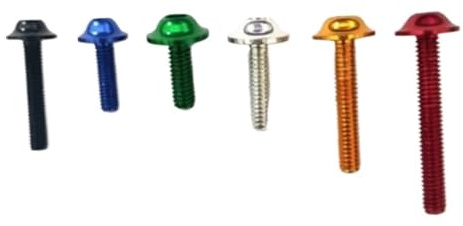 10 tornillos de cabeza semicircular de aluminio, de colores, M5 y M6, con arandelas y cabeza hexagonal interior.(M5x16,Purple)