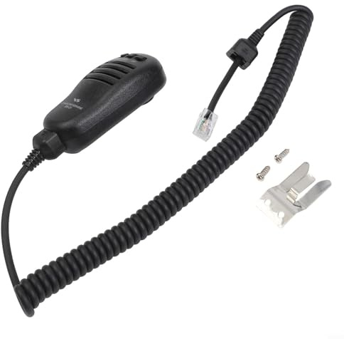 MH-31 Microphone de rechange pour Yaesu FT-450D FT-818 FT-857D FT-891 FT-991A, micro modulaire à ondes courtes 8 broches avec câble spiralé, noir