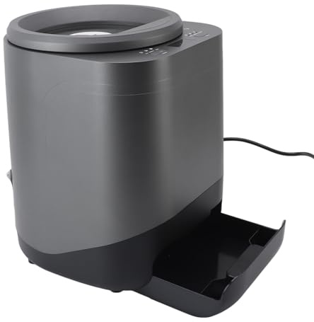GYZOUKA Compostiera Elettrica, Contenitore per Compost da da 2,5 Litri a Basso Rumore con Lavorazione Ad Alta Temperatura per Foglie di Verdure, Bucce di Frutta, Ossa di Carne (Spina europea 220 V)