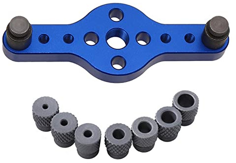 SERUCARY Gabarit Vertical pour Bois de 2/3/4/5/6/8/10 Mm avec Douilles de Perçage, En Acier Inoxydable, Outil, bleu