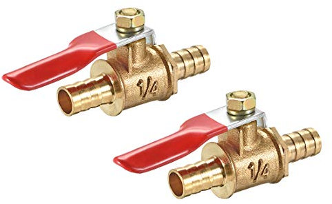 sourcing map 2 Stück Kugelhahn, 8mm Schlauchtülle auf 8mm Schlauchtülle