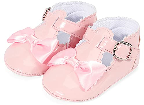 LACOFIA Zapatos de Bautizo de Princesa Antideslizantes Bowknot para bebé niña