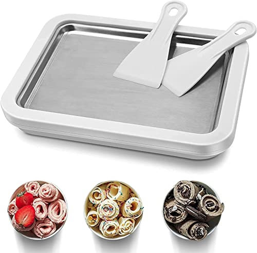 Máquina para hacer helados/máquina de helados enrollada divertida para hacer helados instantáneos para niños y familia