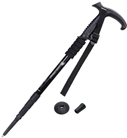 Bastones Senderismo Ligeros Aleación Aluminio: Sistema Antichoque Y De Bloqueo Rápido, Telescópicos, Ultraligeros For Senderismo, Camping, Montañismo, Mochilero, Senderismo, Senderismo ( Color : Zwart