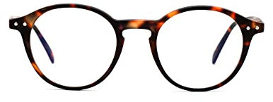 Muunel Blue Light Reading Glasses with Essilor Anti-glare Coating, Luca UVAllBlue™, HD Vision, Tortoise Round Frame for Women, Power +1.25 Hipermetropie