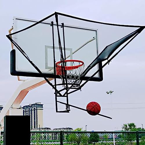 FENGSSLL Basketball Rebounder H?ngende Basketball-Rückholvorrichtung Für Standard-Ballk?rbe, Metall-Schuss-Returner-Netz-System Gym, Rebounding-Maschine Für Schule, Trainingslager, Hof