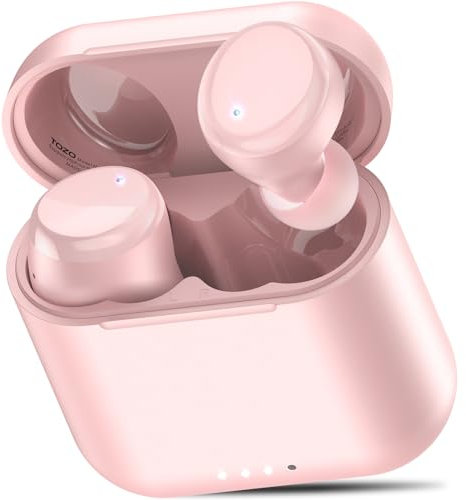 TOZO T6 Wireless Earbuds, Bluetooth Ear Buds, Stereo Sound in Ear Headphones, 50 Hours Playtime, AI Clear Call, Wireless Charging Case, APP Customizable EQs, IPX8 Waterproof Earphones