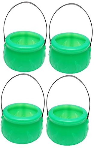 Toyvian 4pcs Candy Holding Bucket for St Patrick's Day Handy Storage Barrel Green Decorations for Festival Themed Party Decor