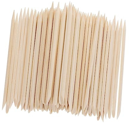 FRCOLOR 300piezas Palillo De Madera Para Limpiar Uñas Palito De Uñas De Doble Punta Removedor De Cutículas Artículos Para Manicura