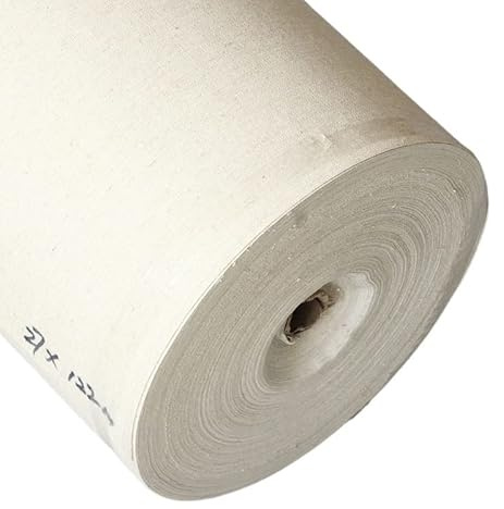 QIULKU Leinwand Rolle,Leinwand auf Rolle 1 m professionelle Leere Leinwand for Malschicht, Acryl-Ölgemälde-Leinwand, Leinenmischung, grundiert, feinkörnige Textur, Künstlerbedarf(1.7 x 1m)