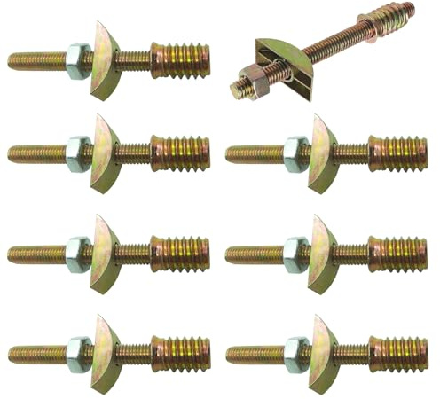 M8*100mm Arbeitsplattenverbinder, Plattenverbinder Möbelverbinder Anschlusszubehör für Tischplatten, 8er Pack
