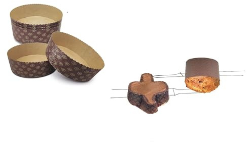 CUSTOM PRINT SHOPPING SET PREPARAZIONE PANETTONE 7 FORME PANETTONE DA 1 KG + 1 SPILLONE PANETTONE 50 CM