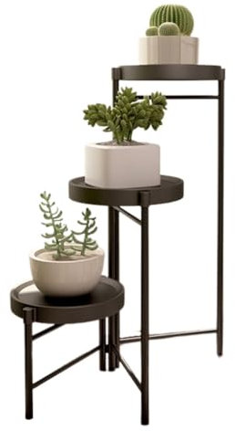 Pflanzenständer, mehrstufiger Pflanzenständer aus Metall für den Innenbereich, 3/4-stufiges Pflanzenregal, faltbarer Blumenständer, hoher Halter für mehrere Topfpflanzen, moderner, kreativer Blument