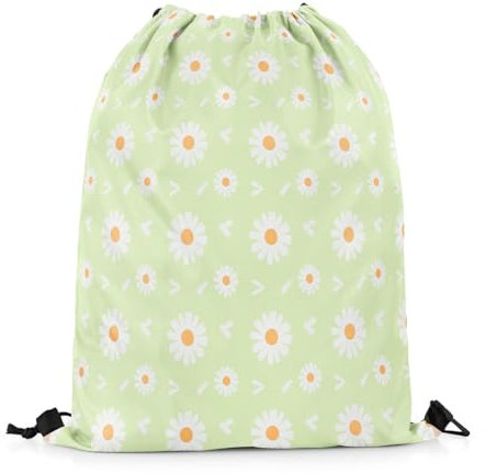Rucksack Mit Kordelzug Blume Gymnastikbeutel Unisex Zuziehbeutel wasserdichte Klapprucksack, Für Reisen, Schwimmen, Strandurlaub, 36x42cm