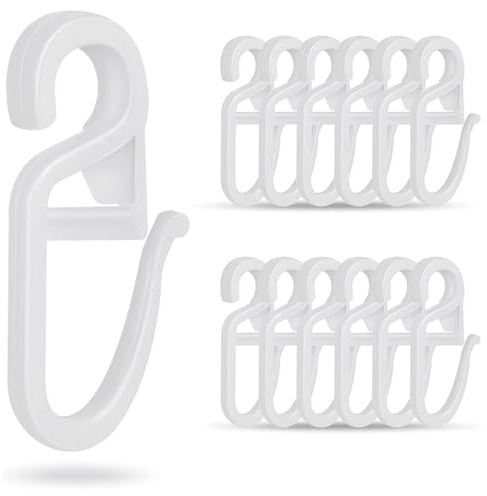 Gardinenhaken -200 Stück Universal Überklipshaken, Transparent Faltenlegehaken für Gardinenringe, mit 6mm Öse Vorhanghaken für Vorhangstangen und Gardinenstangen (Transparent)