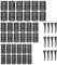 KEYRI 48 Bigoudis de Pièces Ens Gros Bigoudis Cheveux avec Clips Rouleaux de Cheveux Auto Agrippants Bigoudi de Coiffure Boucle Sans Chaleur Curling Tool pour Salon Coiffeur 45/35/25mm (Noir)
