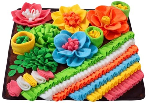 Tapis À Renifler pour Chien, 50x50CM Tapis De Fouille Alimentation Lente, Tapis Reniflant Formation D’Animaux Lavable en Machine Pliable Tapis De Fouille Alimentation Lente pour Lapin, Chat, Chien