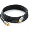 2 Piezas Cable Audio RCA 1m Negro con Conectores Macho-Macho 24K Oro Doble Blindaje Cable RCA a Jack Coaxial Audio Digital para Subwoofer Amplificador Home Cinema Estéreo Alta Fidelidad
