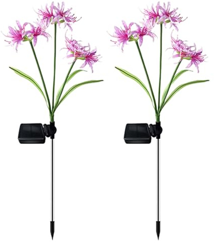 ycezw Lampade da giardino | Luci su pali impermeabili, confezione da 2 lampade riutilizzabili per prato – stile country e stile