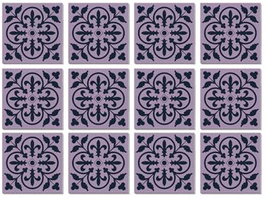 Credence Adhesive Pour Cuisine Violet Profond Carrelage Adhesif Mural Cuisine,Pvc Imperméable Stickers Carrelage Salle De Bain,Stickers Muraux Cuisine Auto-Adhésif 24 PC(15x15cm)