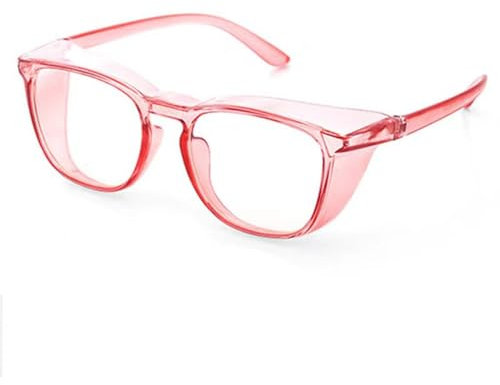 ZEZEZ Photochrome Schutzbrille for Damen und Herren – Winddicht, Anti-Blaulicht, Allergie-Schutzbrille for Radfahren, Arbeiten, Nachsorge Nach Operationen(Rosa)