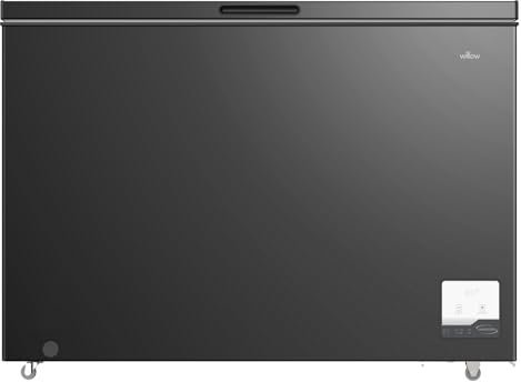 Willow W300CFB 292L Freestanding Chest Freezer with Removable Storage Basket, Electronic Thermostat, 4* Freezer Rating, Low Noise - Black