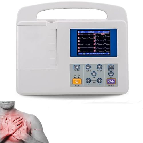 Electrocardiógrafo Digital Portátil, Electrocardiógrafo De 3 Canales, Monitor En Color Con Pantalla Panorámica De 3,5 Pulgadas, Monitor Cardíaco De 12 Derivaciones, Para Diagnóstico De Cabecera