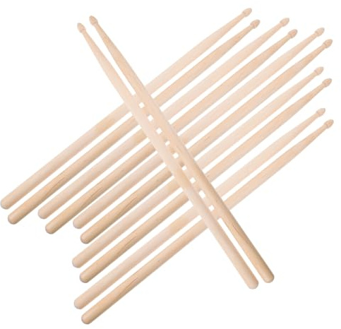 Gatuida 6paare Holz Drumsticks für Schlagzeug Ahornholz Drumsticks für Erwachsene und Anfänger Übungsstöcke für Schlagzeug Schlagzeugzubehör