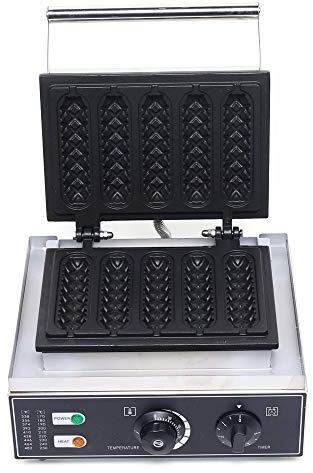 Commercial Waffle Maker Electric Non-Stick Hot Dog Maker on Stick 1500W Stainless Steel Hot Dog Waffle for or Home Use