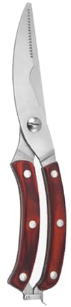 STOBAZA Ciseaux Cuisine Acier Inoxydable à Manche Ciseaux Volaille et Poisson Robustes Coupe Os et Ergonomique pour Maison et Professionnel