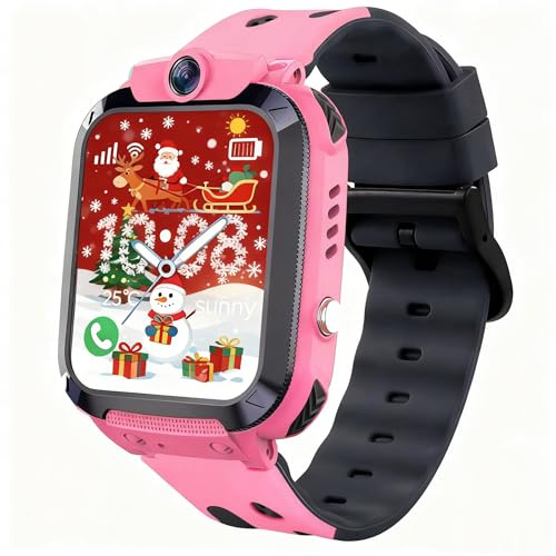 Tzzulsx Kinder Smartwatch mit GPS, Smartwatch Kinder mit GPS und Telefon, Intelligente Uhr SOS wasserdichte IP68 Voice Chat Schulmodus Geschenke Anrufen für Jungen