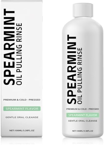 QOCUILC 100Ml Mint Oil Pulling Bain De Bouche,l'Haleine Fraîche,Le Blanchiment Des Dents Et Des Gencives Plus