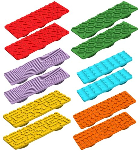 Deskium Sensory Fidget Strips, 12 Pcs Bendable Board, Anxiety Relief for Autism, Focus and Efficiency Aid, Bright Colors, Portable Size