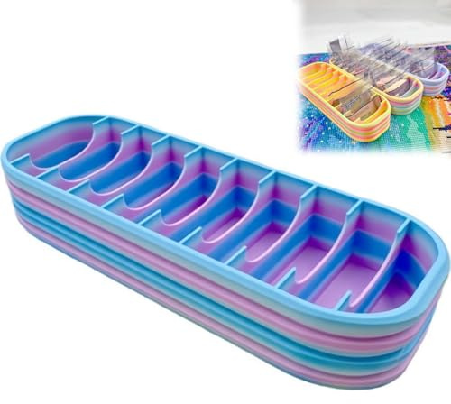 Storage Case with 10 Compartments,8.07 Portable Painting Tray Organizer for Diamond Drills & Tools,Multi-Compartment Holder for Craft Beads,Ideal Art Accessory Case for Craft Enthusiasts